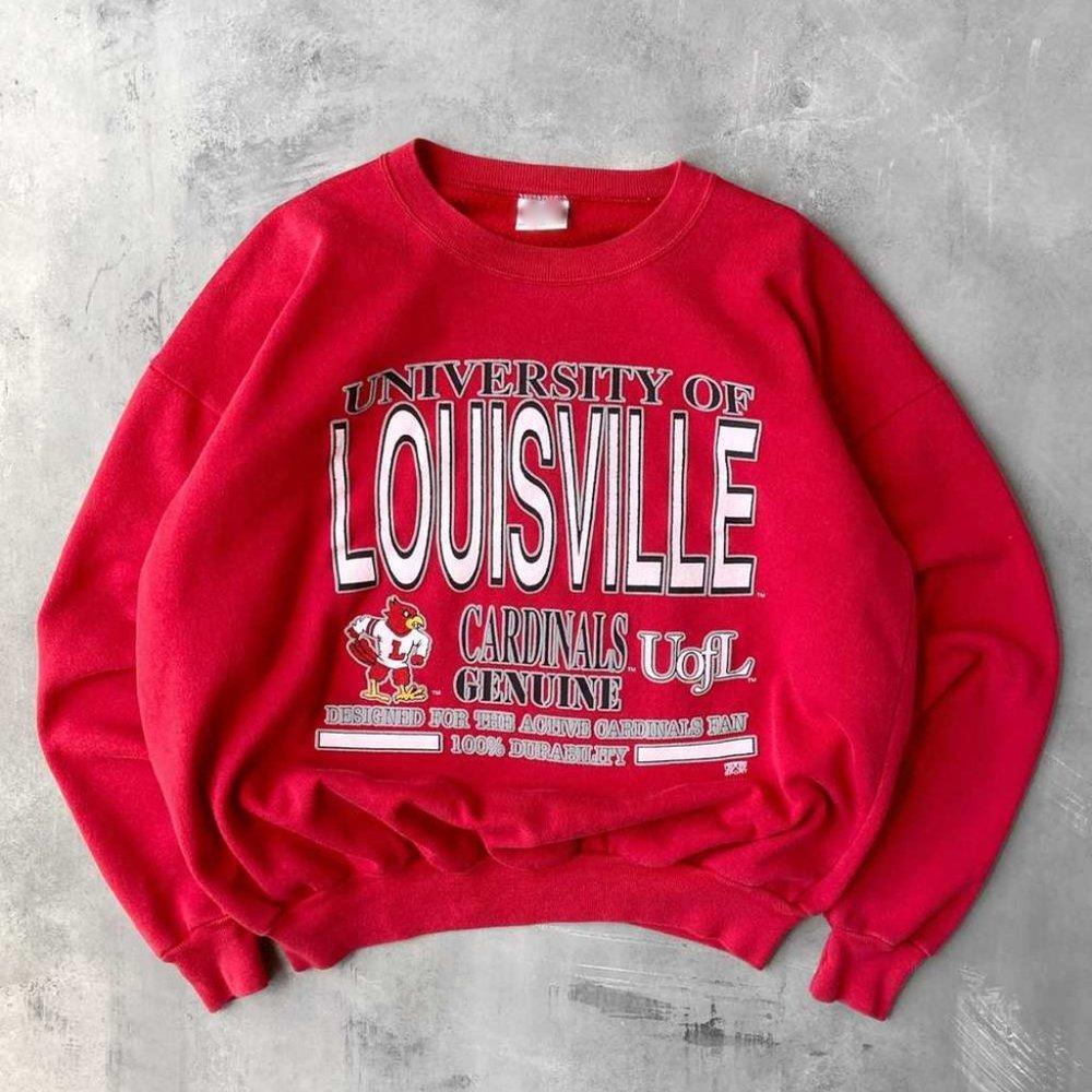 University Of Louisville Crewneck 90_s Sweatshirt Genuine 1996